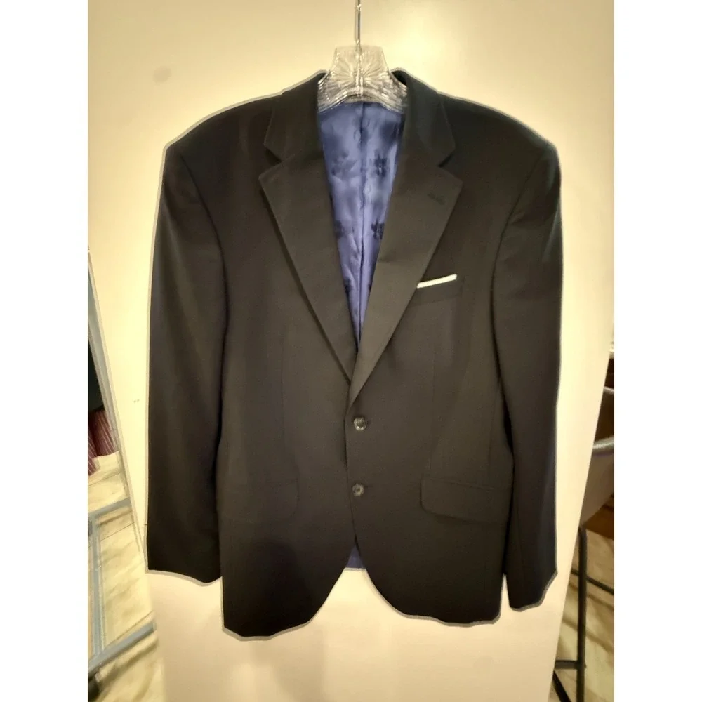 Ted Baker London Men's Black Wool Suit Jacket Blazer Notch Lapel XS